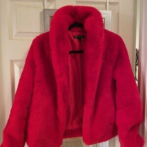 Beautiful Red Faux Fur Coat by INC